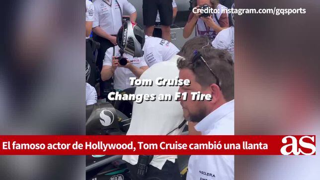 Tom Cruise es visto en el GP de Miami como parte del equipo de Mercedes Benz