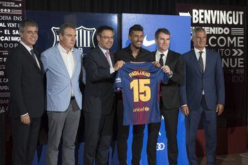 Paulinho's Barcelona unveiling in pictures