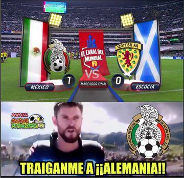 Los mejores memes de la victoria de México sobre Escocia