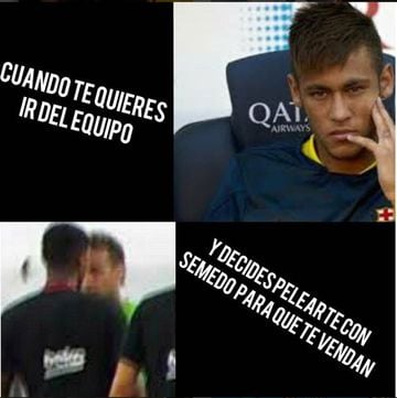 Los memes de la pelea de Neymar y Semedo