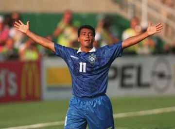 Romario, campeón del mundo en 1994, llegó a 772 goles durante toda su carrera en Brasil, Flamengo, Vasco, PSV y Barcelona.