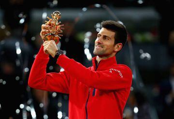 Djokovic with the trophy.
