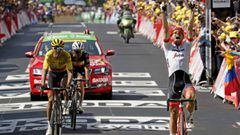 John Degenkolb celebra su victoria en Roubaix en la novena etapa del Tour de Francia 2018.