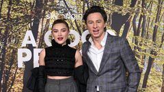 LONDON, ENGLAND - MARCH 08: (L-R) Florence Pugh and Zach Braff attend the "A Good Person" UK Premiere at The Ham Yard Hotel on March 08, 2023 in London, England. (Photo by Karwai Tang/WireImage)