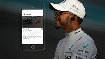 Lewis Hamilton y el mensaje sobre la F&oacute;rmula E que public&oacute; en su &#039;Instagram&#039;.