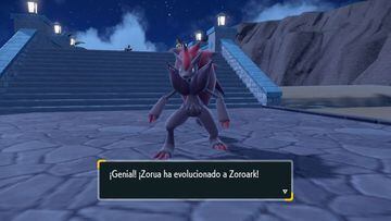 Zorua evoluciona a Zoroark a partir del nivel 30