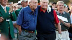 Jack Nicklaus and Arnold Palmer pictured in Augusta, Georgia last year.