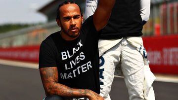 Hamilton dice que es "el elegido" por ser el único piloto negro de la parrilla