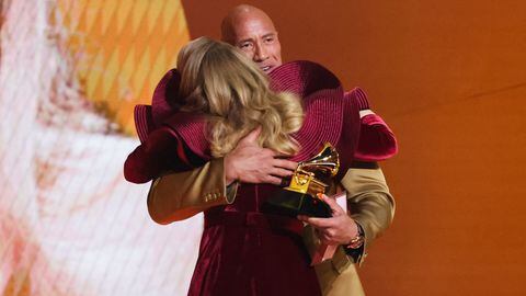 The two finally met during the opening segment of Sunday’s Grammy Awards, with Johnson noting he went to great lengths to keep things under wraps.