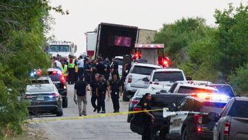Más de 40 migrantes son encontrados muertos en un camión en San Antonio, Texas.