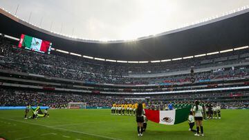 MEX570. CIUDAD DE MÉXICO (MÉXICO), 26/03/2023.- Vista general de estadio previo a un juego de la Liga de Naciones de la Concacaf 2022-2023 entre México y Jamaica hoy, celebrado en el estadio Azteca de Ciudad de México (México). EFE/Isaac Esquivel

