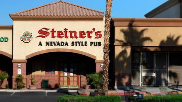 Steiner&#039;s pub where bartender Jessie Klenke worked before being sent on leave from her job due to COVID-19 is seen on April 2, 2020, in Las Vegas. - The US Labor Department reported Thursday that 6.6 million people filed for initial unemployment clai