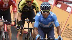 Nairo Quintana durante una etapa de la Vuelta a Espa&ntilde;a.