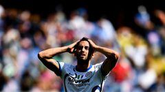 Hakan Calhanoglu, jugador del Inter de Mil&aacute;n, se lamenta tras el empate ante la Sampdoria.