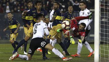 En 2019, Cristian Campestrini jugó en Everton. Aquí, una foto de un duelo ante Colo Colo en Macul.