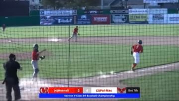 A viral video made it onto ESPN’s SportsCenter of the New York state prep baseball championship game ending on one of the most unbelievable plays ever.