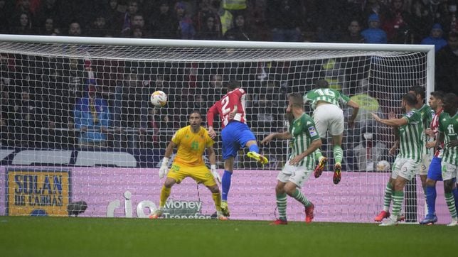 El Betis sólo ha marcado un gol en sus últimas diez visitas al Atlético