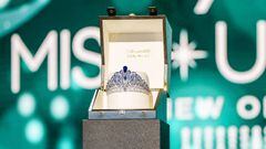NEW ORLEANS, LOUISIANA - JANUARY 12: A general view of the Miss Universe titleholder crown "Force for Good" during the crown unveiling press conference at the New Orleans Morial Convention Center on January 12, 2023 in New Orleans, Louisiana. (Photo by Josh Brasted/Getty Images)