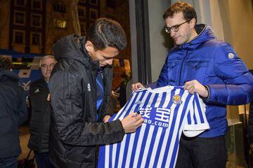 Real Sociedad arrived in Madrid late on Friday night