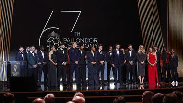 Soccer Football - 2023 Ballon d'Or - Chatelet Theatre, Paris, France - October 30, 2023 Nominees are pictured on stage during the awards REUTERS/Stephanie Lecocq