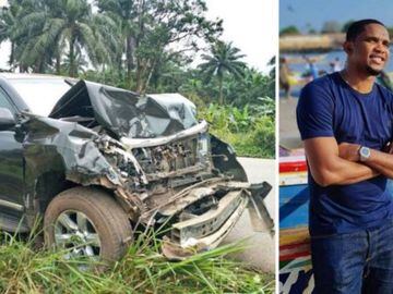 Samuel Eto'o se ha visto involucrado en una colisión con otro vehículo mientras circulaba por una región de Camerún. Al parecer, el coche de Eto'o fue embestido por un autobús mientras atravesaba una zona de Nkongsamba. 