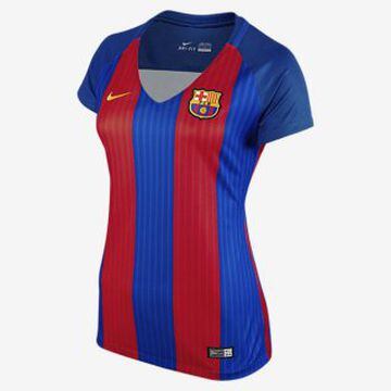 The 2016/17 FC Barcelona womem's playing shirt.