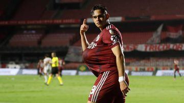 Rafael Santos Borr&eacute; marc&oacute; gol en el empate de River Plate 2-2 ante Sao Paulo.