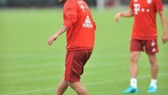 Vidal se entrena por primera vez en el Bayern Muncih.