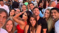 Lionel Messi, Luis Su&aacute;rez, Jordi Alba y Cesc F&agrave;bregas de fiesta en la discoteca &#039;Ushua&iuml;a&#039; de Ibiza con sus mujeres en julio del 2019.