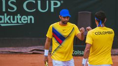 Juan Sebastián Cabal y Robert Farah en la Copa Davis