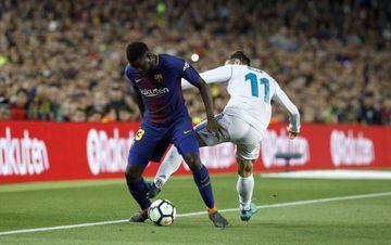 Bale rakes Umtiti's calf.