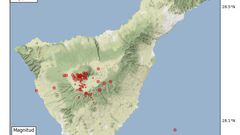 Detectan más de cien terremotos en las cañadas del Teide