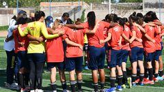 Entrenamiento de la Selección Colombia Femenina sub 17.