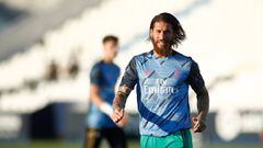 Sergio Ramos of Real Madrid warms up during the spanish league, La Liga, football match between CD Leganes and Real Madrid at Municipal Butarque Stadium on July 19, 2020 in Valdebebas, Madrid, Spain.
 Oscar J. Barroso / AFP7 
 19/07/2020 ONLY FOR USE IN S