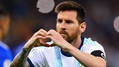 El delantero argentino del Barcelona, Leo Messi, con su selecci&oacute;n.