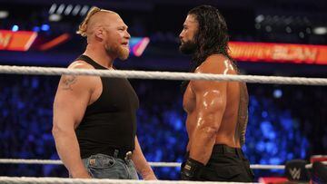 Brock Lesnar y Roman Reigns.