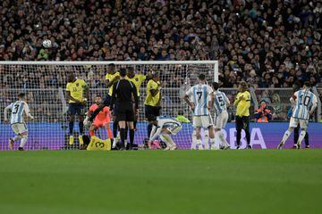 Messi scores Argentina's winner against Ecuador.