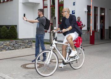 Robben se marchó del entrenamiento en bicicleta.