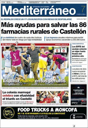 La eliminación de España protagonista en las portadas