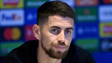 LONDON, ENGLAND - SEPTEMBER 13: Jorginho of Chelsea during a press conference ahead of their UEFA Champions League group E match against FC Salzburg at Stamford Bridge on September 13, 2022 in London, United Kingdom. (Photo by Darren Walsh/Chelsea FC via Getty Images)
