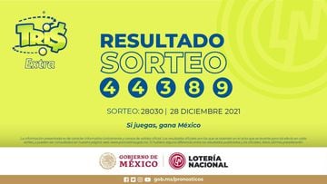 Resultados Lotería Tris Extra hoy: ganadores y números premiados | 28 de diciembre