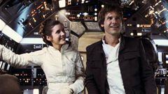 Carrie Fisher y Harrison Ford. Foto: redes sociales