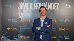 El patinador español Javier Fernández, durante la presentación del documental 'Javier Fernández. Rompiendo el hielo'.