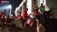 La Estrella Roja celebra su pase a Champions en un tanque