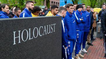 Jugadores del Chelsea en el Memorial del Holocausto