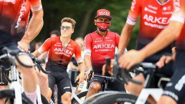 LAUSANNE, SWITZERLAND - JULY 09: Nairo Alexander Quintana Rojas of Colombia and Team Arkéa - Samsic prior to the 109th Tour de France 2022, Stage 8 a 186,3km stage from Dole to Lausanne - Côte du Stade olympique 602m / #TDF2022 / #WorldTour / on July 09, 2022 in Lausanne, Switzerland. (Photo by Michael Steele/Getty Images)