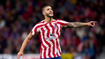 MADRID, SPAIN - MARCH 18: Mario Hermoso of Atletico de Madrid reacts during the LaLiga Santander match between Atletico de Madrid and Valencia CF at Civitas Metropolitano Stadium on March 18, 2023 in Madrid, Spain. (Photo by Diego Souto/Quality Sport Images/Getty Images)