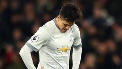 LONDON, ENGLAND - MARCH 05:  Alexis Sanchez of Manchester United looks dejected after the 2nd Crystal Palace goal during the Premier League match between Crystal Palace and Manchester United at Selhurst Park on March 5, 2018 in London, England.  (Photo by
