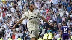 Gareth Bale celebra un gol en el Santiago Bernab&eacute;u.