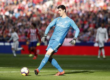 Courtois was whistled by the home fans every time he touched the ball